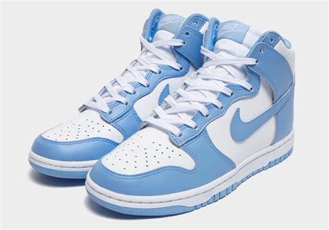 blue Nike dunks high tops